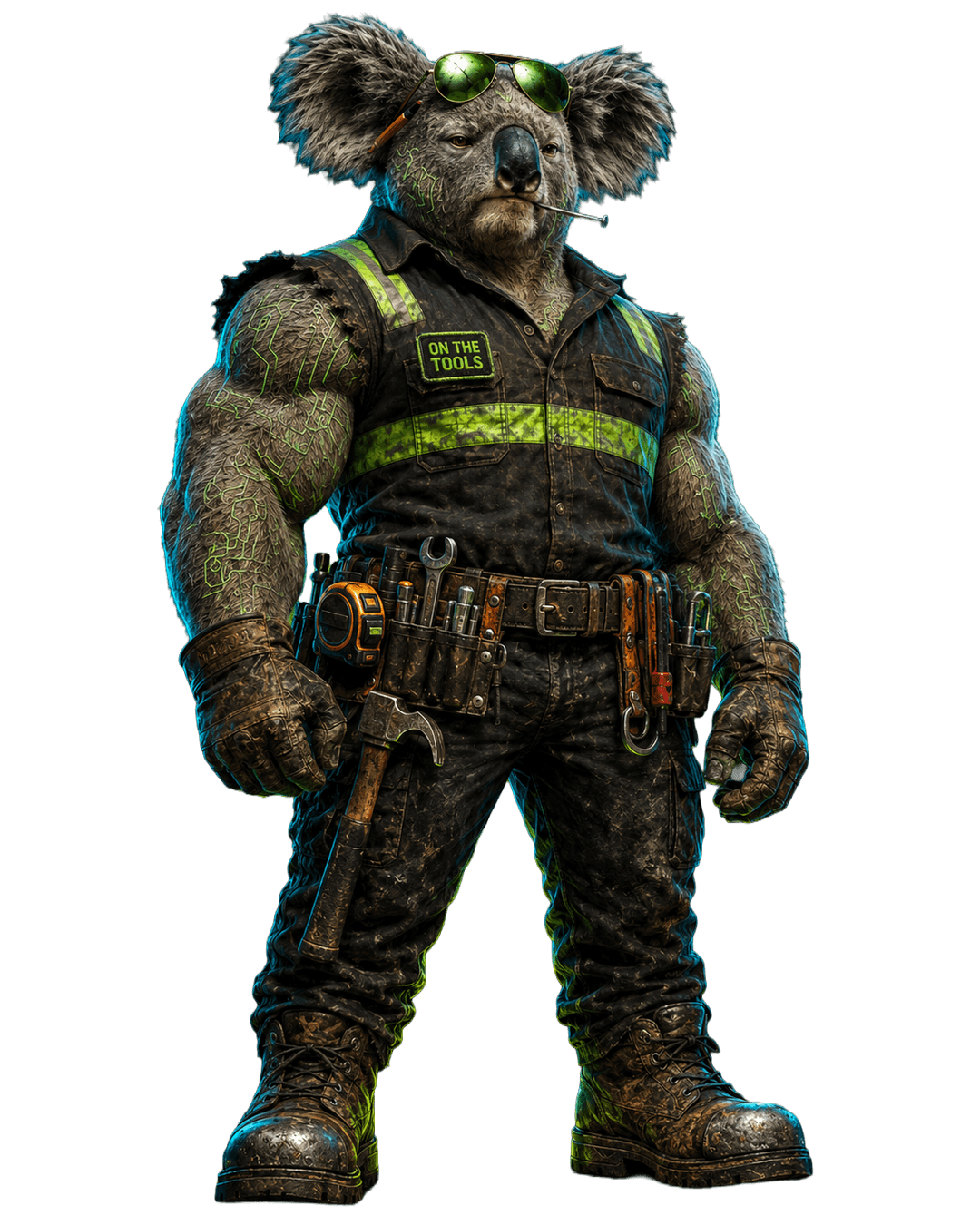 Koala mascot for On The Tools AI software integrations for Australian tradies