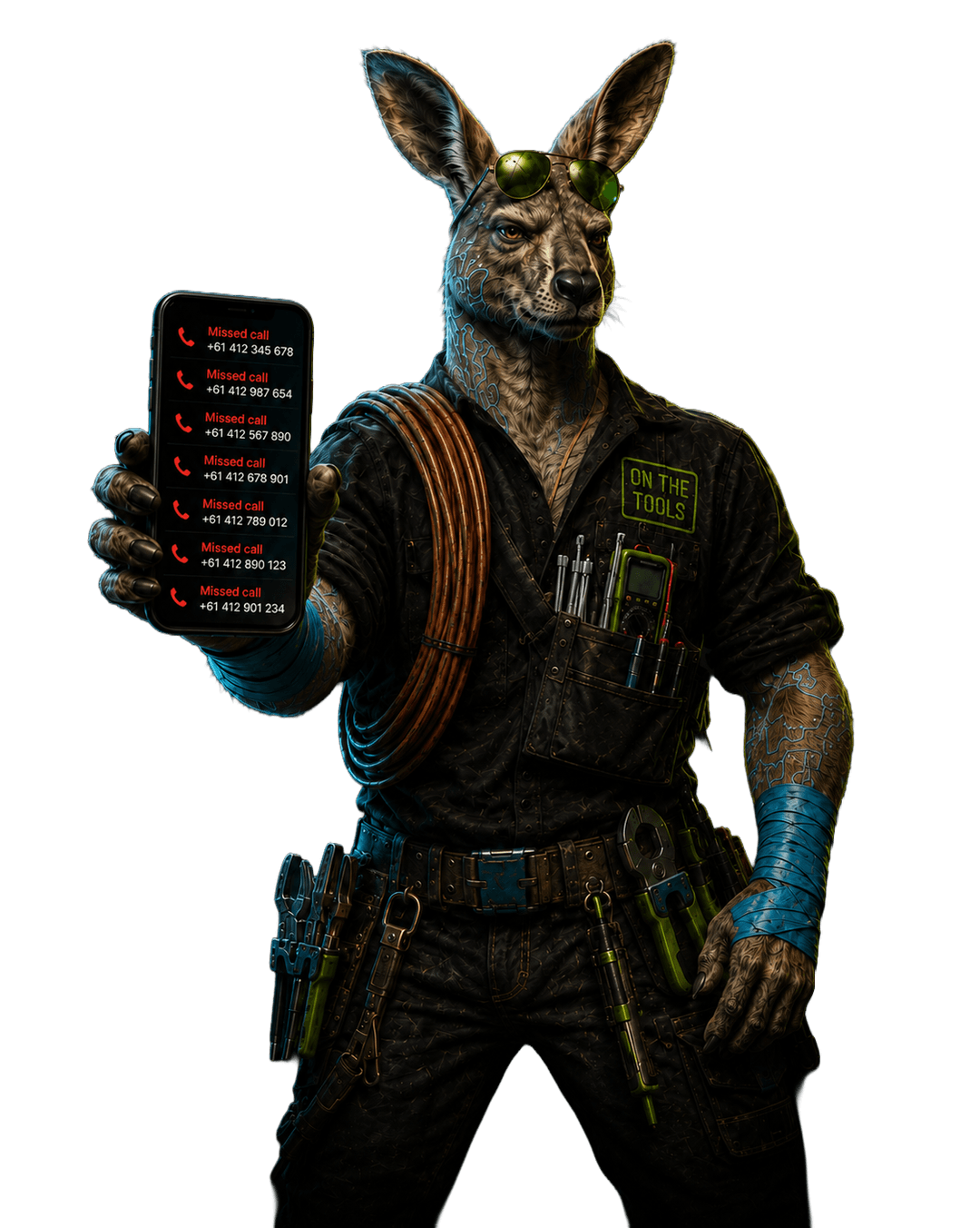 Sparky the electrician mascot for On The Tools AI